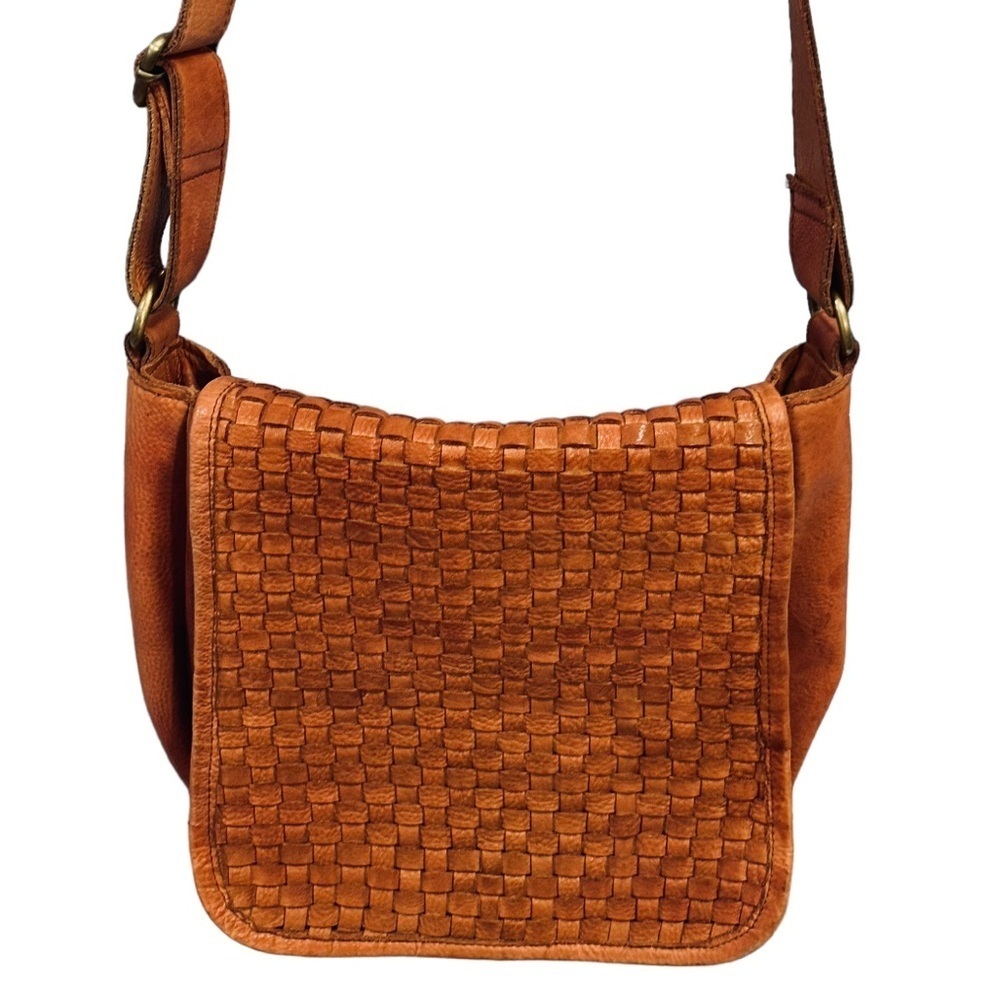 Valencia Holland woven leather crossbody bag Anthropologie